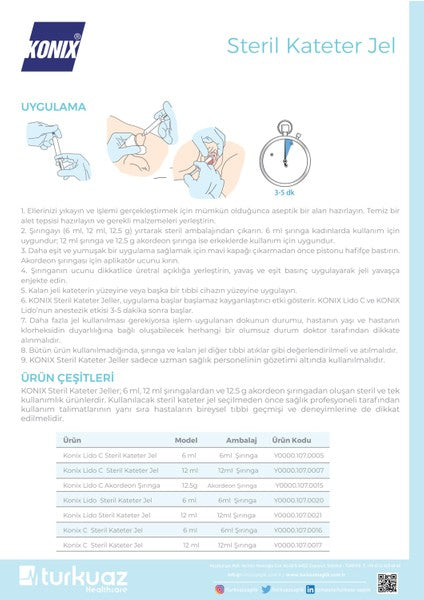 KONİX STERİL KATAJEL