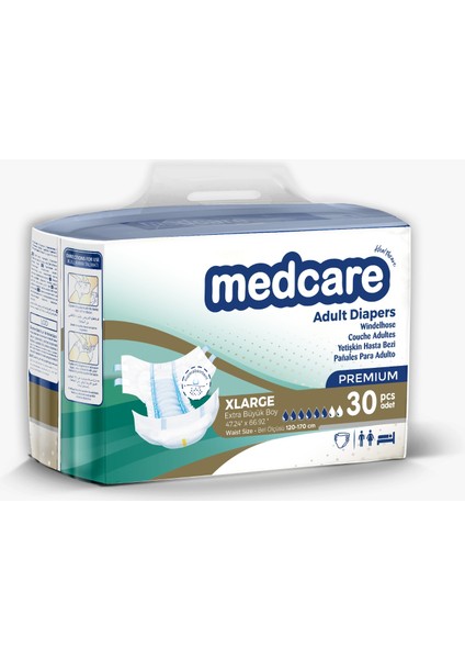 Medcare Premium Belbantlı Ekstra Büyük Boy XL 30'lu