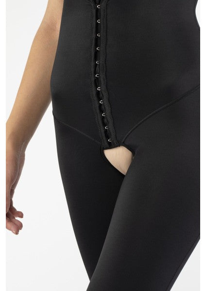 SIRT- ABDOMİNAL DİZ ALTI GÖĞSÜ AÇIK POST OP KOMPRESYON KORSESİ (M)